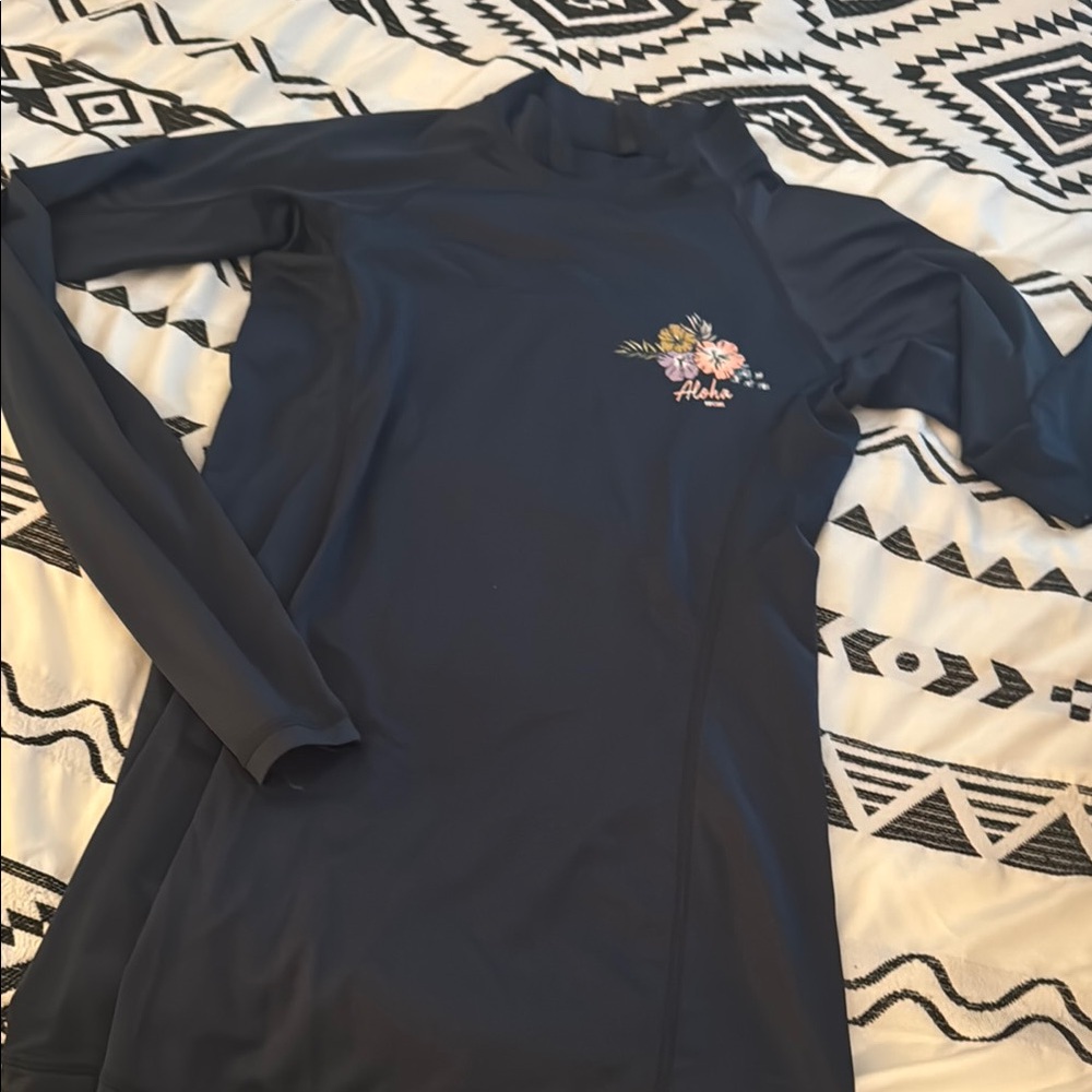 Women's Navy Floral Rash Guard